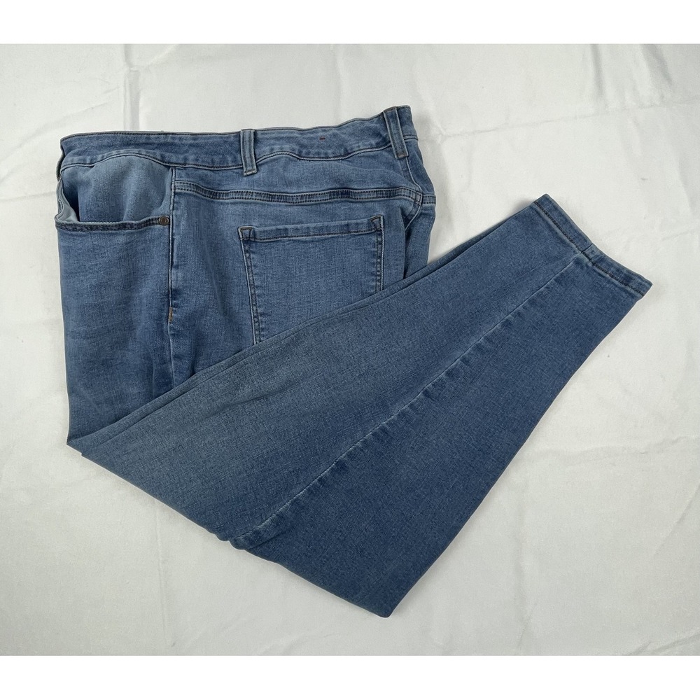 TALBOTS‎ SIMPLY FLATTERING WOMENS JEAN SIZE 16W LIGHT WASH SLIM STRAIGHT STRETCH